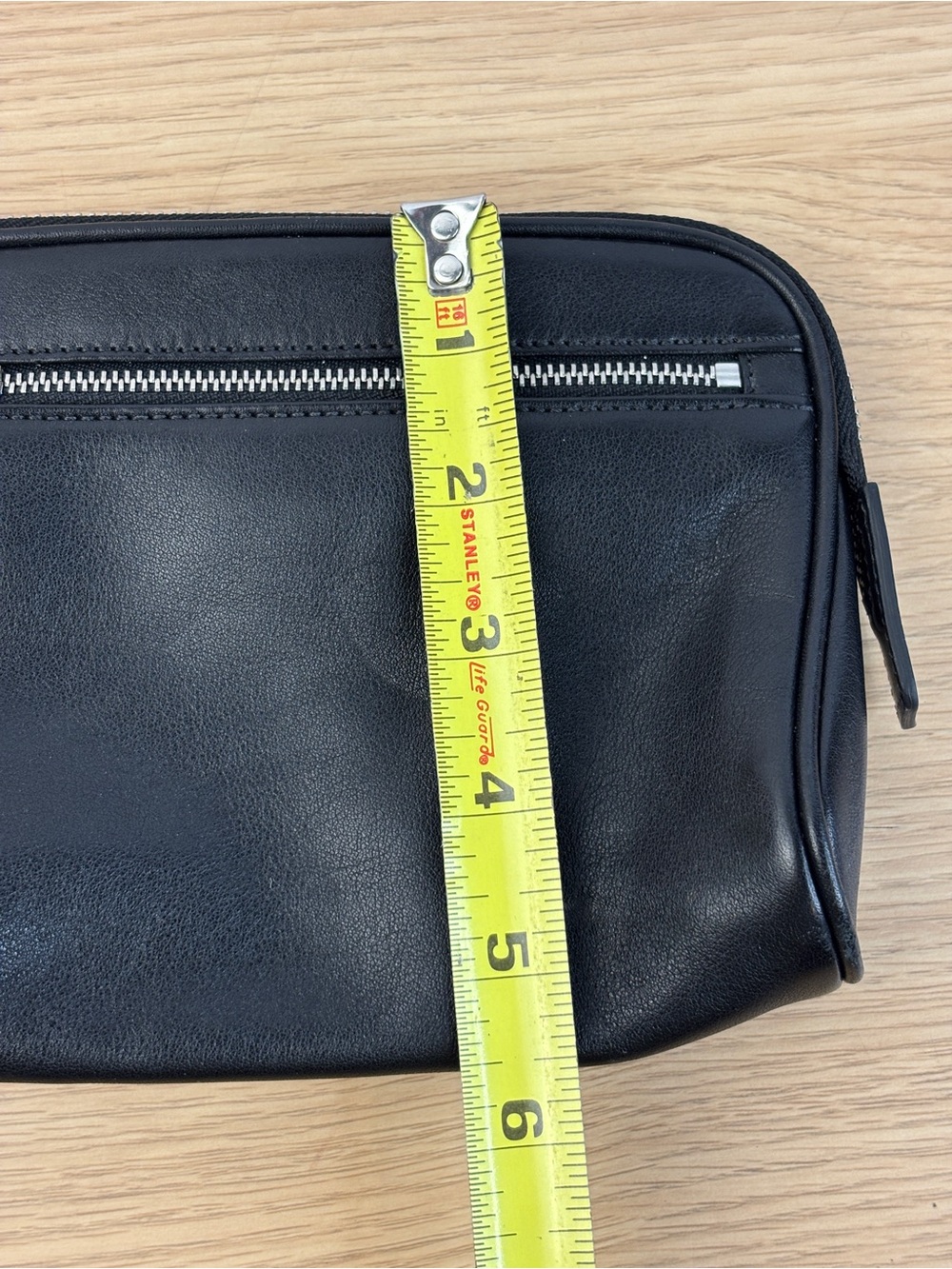 Coach Black Leather Zip Makeup Bag or Toiletry Pouch - Picture 11 of 11